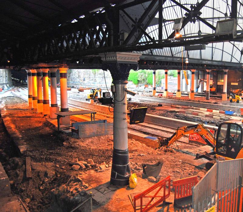 Works to renew Platforms 1 & 2: Works in progress with the renewal of the platforms Photo of Works to renew Platforms 1 & 2