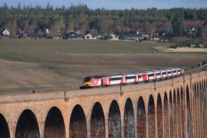Culloden: HST running ahead of GB IX over Culloden viaduct Photo of Culloden