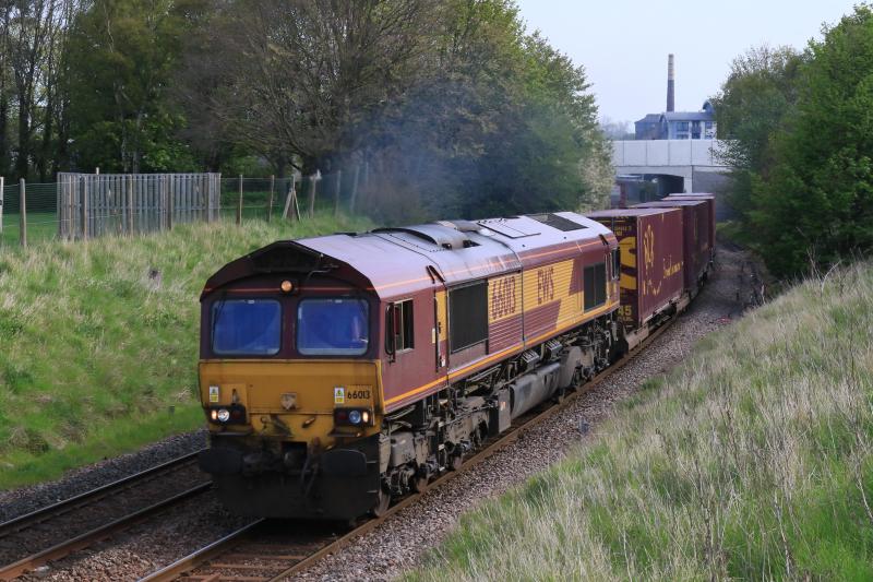 4S99: 66013 on 4S99 04.22 Tees Dock to Mossend Euroterminal passing Peffermill Playing Fields on 10/05/2016 Photo of 4S99