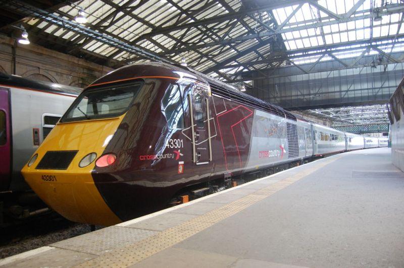 43301 at Edinburgh: 43301 at Edinburgh platform 2 after arrival on an ECS working from Newcastle to Craigentinny after working a summer saturday XC HST diagram Photo of 43301 at Edinburgh