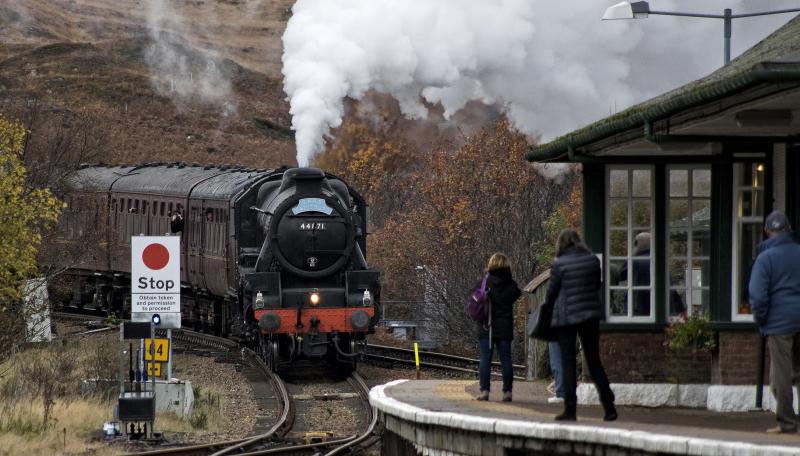 44871 RANNOCH 29.OCT 2016 (1).jpg: ARRIVING WITH THE SRPS TOUR Photo of 44871 RANNOCH 29.OCT 2016 (1).jpg