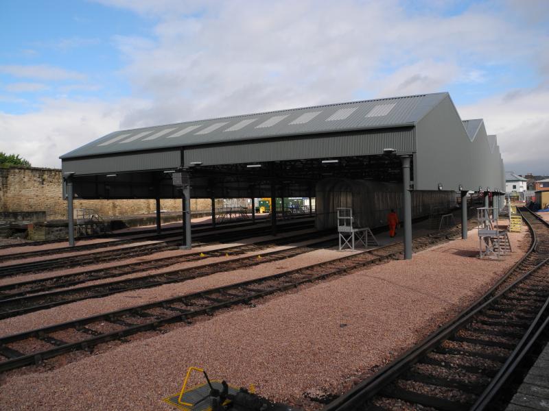Perth Carriage Shed: Newly renovated carriage shed at Perth, 2014. Photograph taken during official visit with Network Rail escort. Photo of Perth Carriage Shed