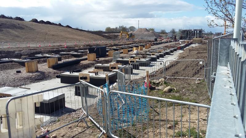 Top Line Improvements: Aberdeen to Inverness Improvements Forres 15-04-17
New Forres station site looking West Photo of Top Line Improvements