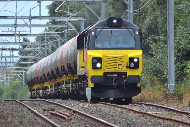 Class 70: 70804 sitting in the Greenfoot Loop with the Dalston Tanks on 18 August 2017
Photo of Class 70