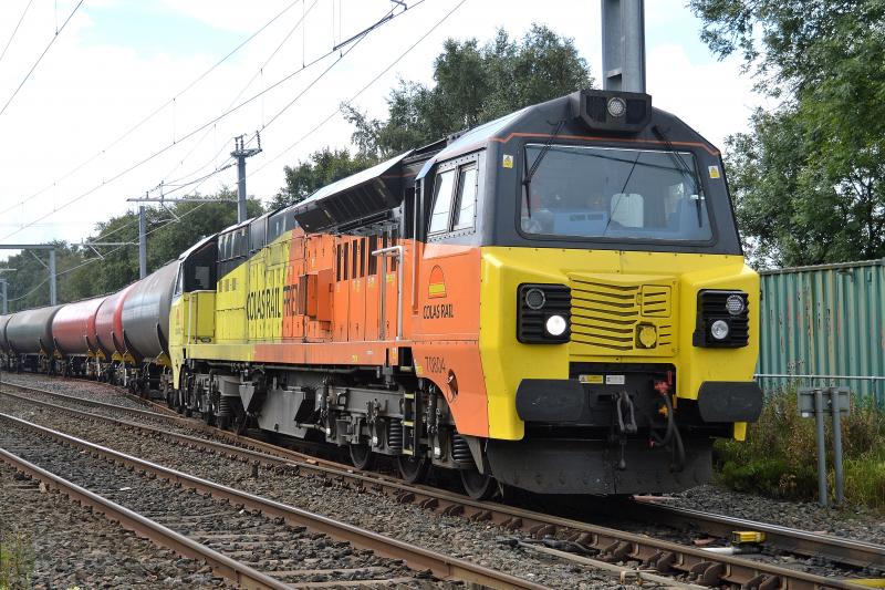 Dalston Tanks: 70804 leaving Greenfoot loop with the Dalston tanks on 18th August Photo of Dalston Tanks