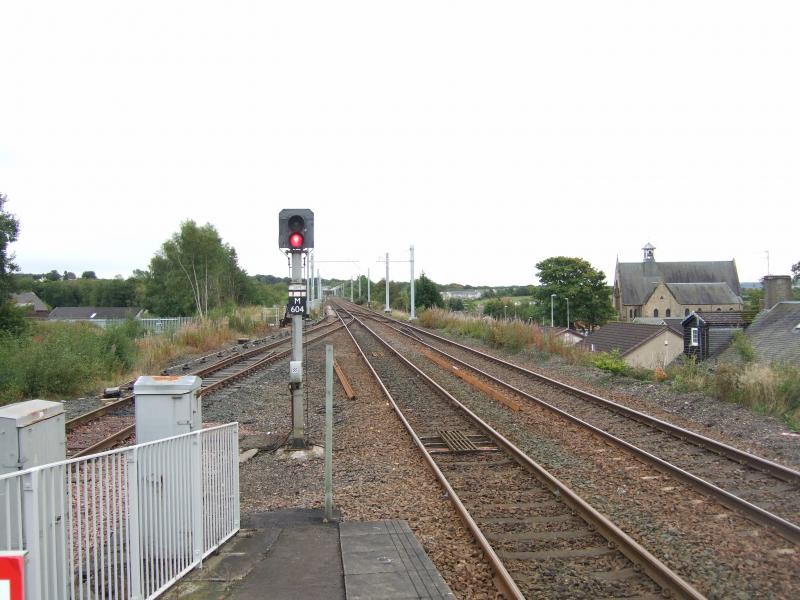 Cleland 19.09.17 toward Hartwood: ELECTRIFICATION WORKS Photo of Cleland 19.09.17 toward Hartwood