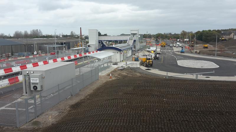 Forres Improvements Oct 2017: Sat 14-10-17. Improvements at Forres nearing completion for line re-opening Tuesday 17th.
New station #2 Photo of Forres Improvements Oct 2017