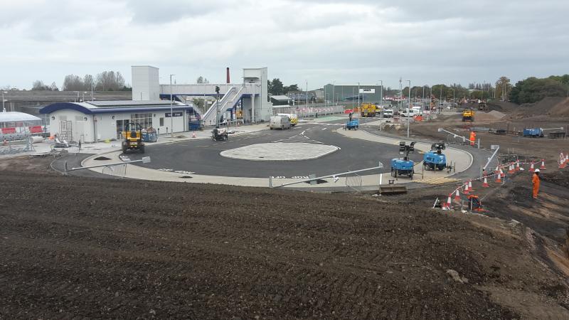 Forres Improvements Oct 2017: Sat 14-10-17. Improvements at Forres nearing completion for line re-opening Tuesday 17th.
New station #3 Photo of Forres Improvements Oct 2017