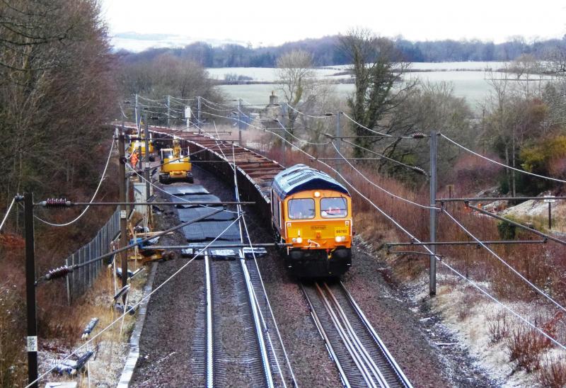 6KO4: Engineering work near Kilwinning with 66782 Photo of 6KO4