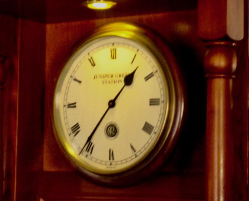 Juniper Green Station Clock: Juniper Green Station Clock is now to be found .......? Photo of Juniper Green Station Clock