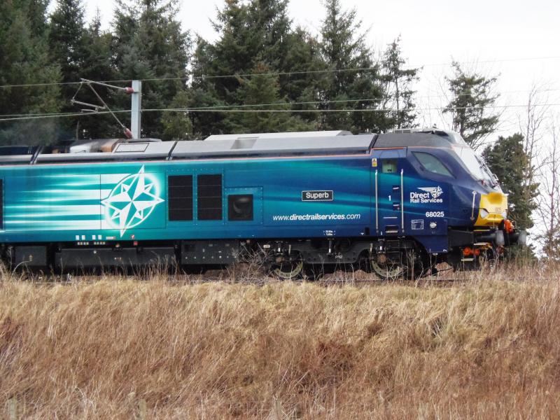 68025: leading loco ex Hunterston 16/03/2018 Photo of 68025
