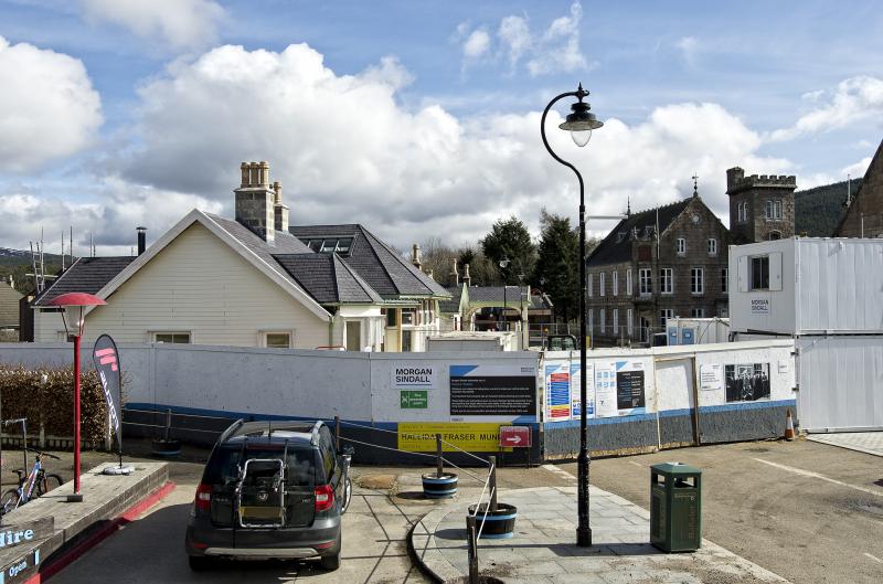 BALLATER STN. WIP 8.4.18 (1).jpg: BALLATER STATION --EXCELLENT PROGRESS AS IT RISES FROM THE ASHES Photo of BALLATER STN. WIP 8.4.18 (1).jpg