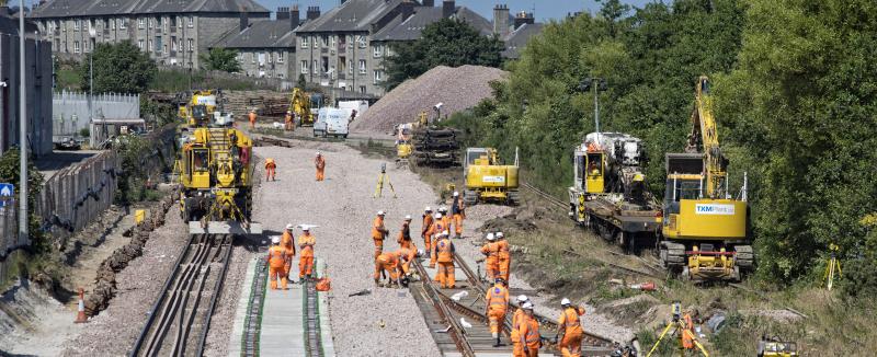 KITTYBREWSTER (1).jpg: BUSY SCENES X2 AT KITTYBREWSTER ON 7.7.18.
TRACK PANELS OF THE AT THE NORTH END OF THE WATERLOO LOOP APPEAR TO HAVE BEEN LIFTED Photo of KITTYBREWSTER (1).jpg