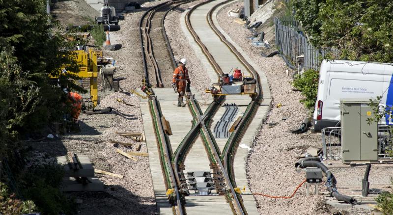 HUTCHEON STREET (1).jpg: START OF THE NEW DOUBLE LINE AT HUTCHEON STREET STN. LKG NORTH TO KITTYBREWSTER Photo of HUTCHEON STREET (1).jpg