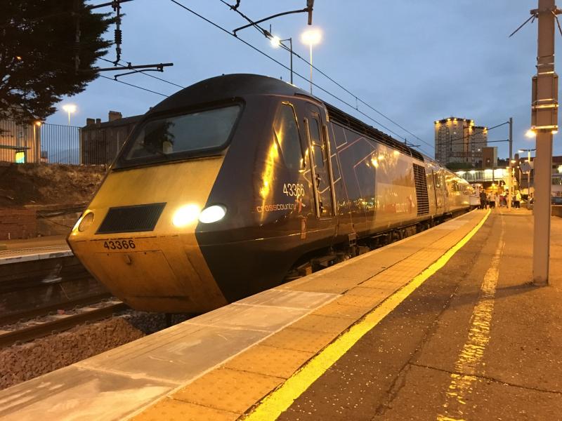 Finishing Up: 43366 leads the 1S51 from Paignton to its terminating destination, Motherwell, now ready to work 5S51 back to Craigentinny. Photo of Finishing Up