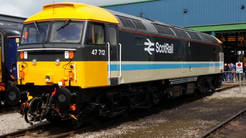 Push Pull 47: 47712 at DRS Open Day , Carlisle Kingmoor Depot , 18th July , 2015 . Photo of Push Pull 47