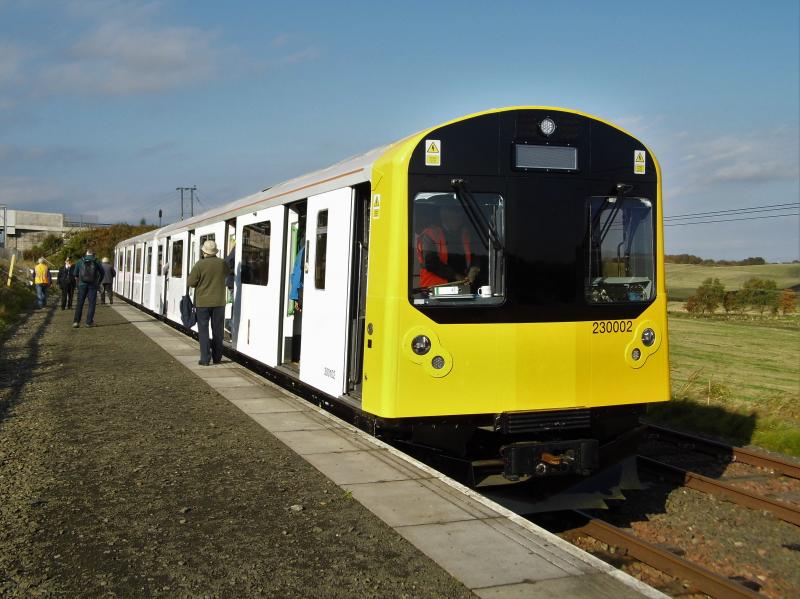 230002 Bo'ness: 230002 after arrival at Manuel Junction with the 1100 Bo'ness- Manuel run on 10/10/18 conveying passengers Photo of 230002 Bo'ness