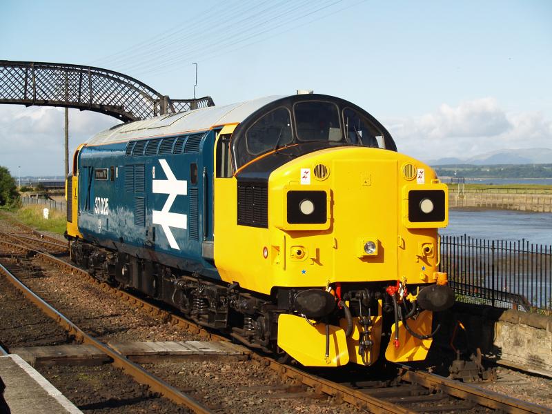 37025 At Bo'ness: 37025 awaits it's turn for duty at the Bo'ness Diesel gala 28/09/08 Photo of 37025 At Bo'ness