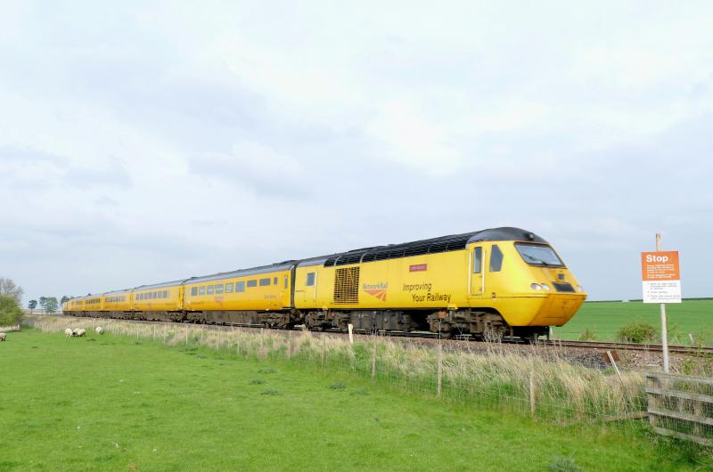 1Q26 NR HST Passing Pitcoag Farm, Glencarse...30-4-19.: NR HST returns from Perth after it has a two hour pathing stop before returning to Dundee and Aberdeen. Photo of 1Q26 NR HST Passing Pitcoag Farm, Glencarse...30-4-19.