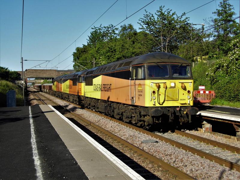 Triple headed 6S31: 56094 56096 56105 triple head 6S31 0944 Doncaster- Millerhill engineers at Wallyford on 26/06/19 Photo of Triple headed 6S31