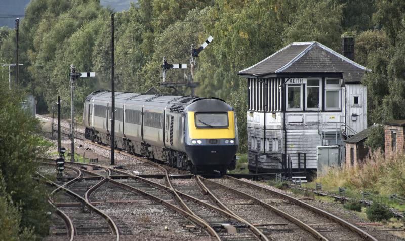 43143-175 KEITH 25.9.19 (1).jpg: WORKING THE 11.02 INV-ABDN.
QUITE A CONTRAST HERE WITH THE RECENTLY UPGRADED SECTION BETWEEN INVERURIE AND ABERDEEN. Photo of 43143-175 KEITH 25.9.19 (1).jpg