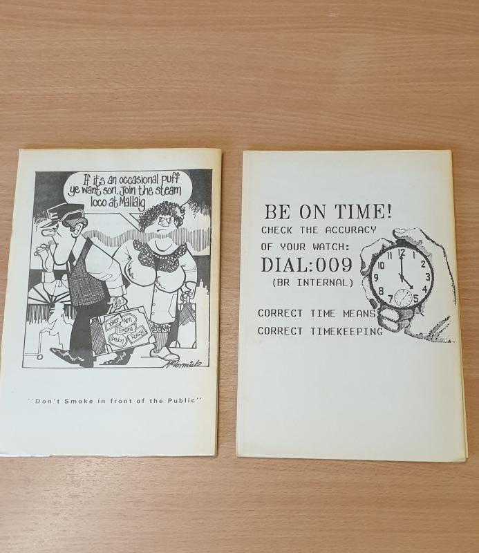 1980s STN: A couple of back covers from 1980s Scottish Region STN. These messages were repeated monthly over a considerable period. Photo of 1980s STN