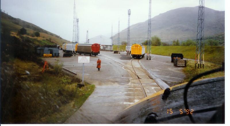 Rusty buffers?: 37430 shunts the inner siddings at Glen Douglas, May 1992. Photo of Rusty buffers?