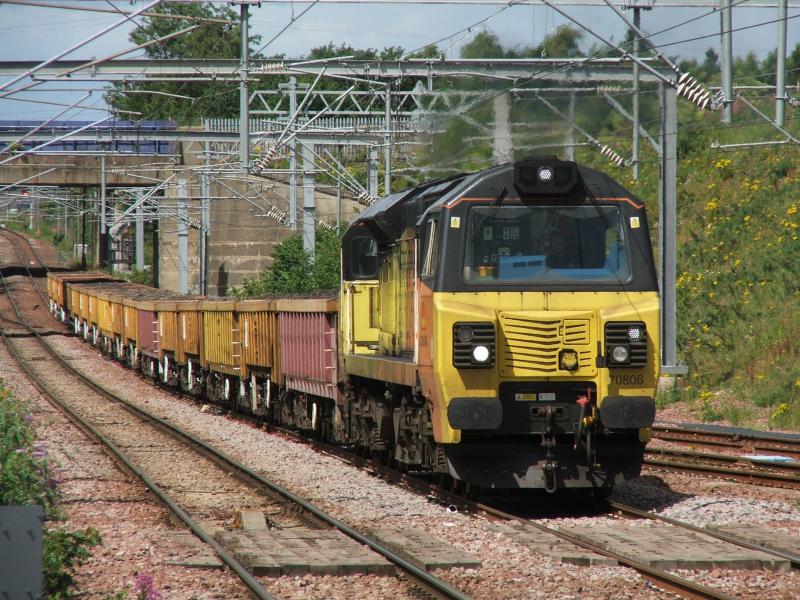 70806 6K28: 70806 hauls 6K28 Newton on Ayr to Millerhill photographed approaching its destination on 100720 Photo of 70806 6K28