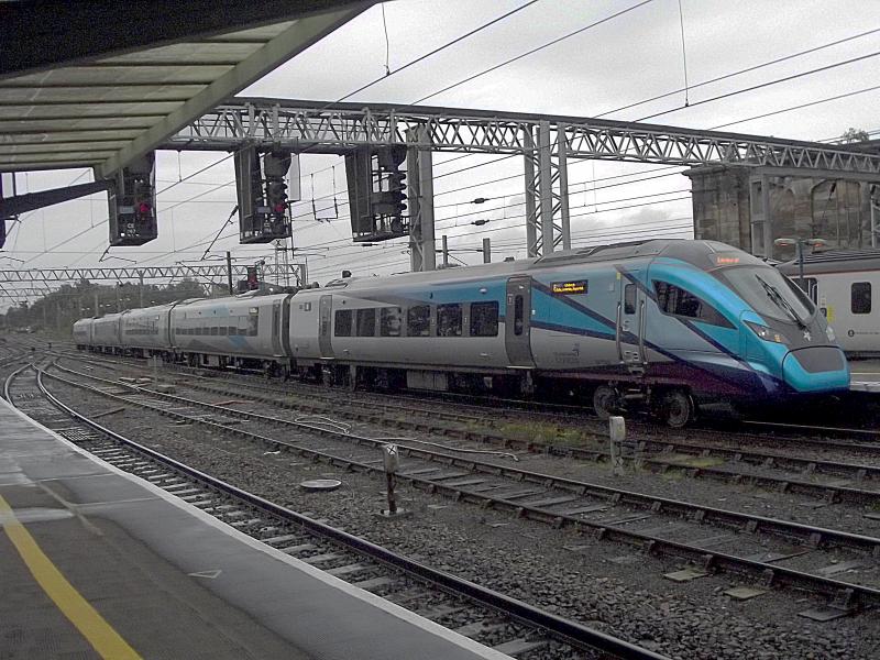 397002at Carlisle: TPE Nova 2 397002 arrives at Carlisle with a service from Manchester Airport to Glasgow Central on 3rd October 2020. Photo of 397002at Carlisle