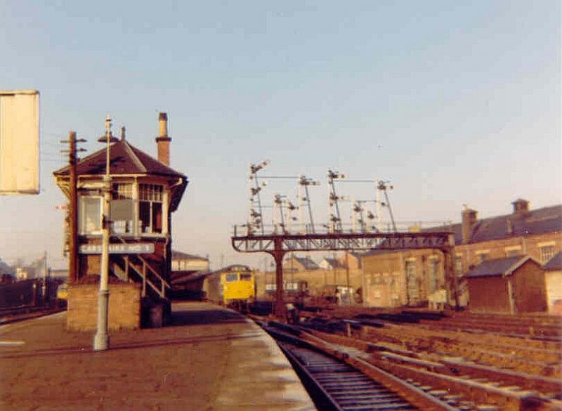 Carstairs as was: South end of Carstairs in 1968 showing No3 signalbox and fine array of semaphores. Photo of Carstairs as was