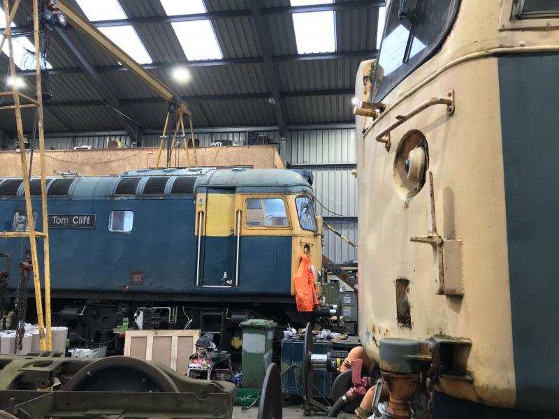 COP CL26: Both Bo'ness based Class 26s inside the MMPD on 31st October 2021. Photo of COP CL26