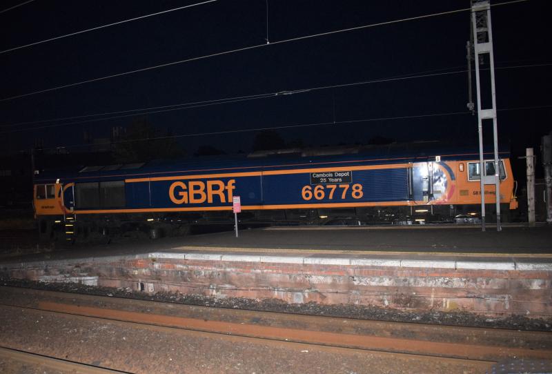 66778 on rear of 6K10: 66778 on rear of 6K10 at Platform 3 Dumbarton Central shortly after arrival from Millerhill SS on 4.6.22 Photo of 66778 on rear of 6K10