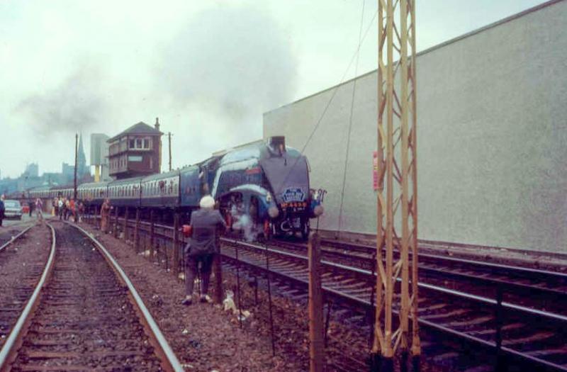 Sir Nigel passes: Camperdown Junction to be exact in June 1974 on a railtour to Aberdeen. Photo of Sir Nigel passes