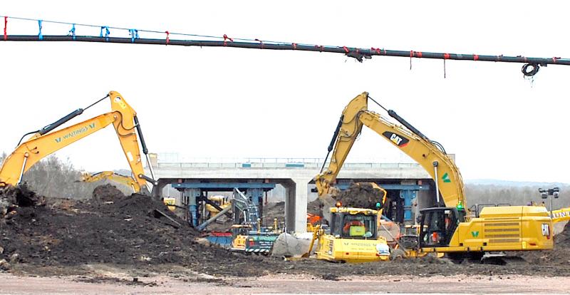 Ravenscraig Project Wishaw Side View: Sunday 02-04-23 From Wishaw Side With Bridge Structure ready To come in Photo of Ravenscraig Project Wishaw Side View