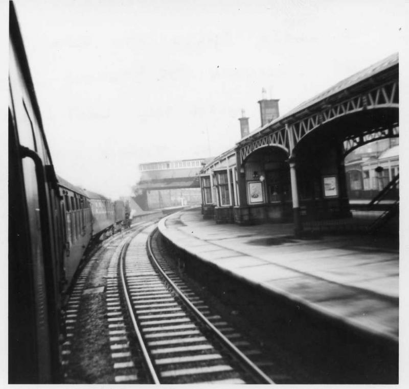 Eglinton Street Station: Memory of this grandiose station in 1965 taken from one of the last Carlisle to Glasgow local services prior to withdrawal under the Beeching cuts. Photo of Eglinton Street Station