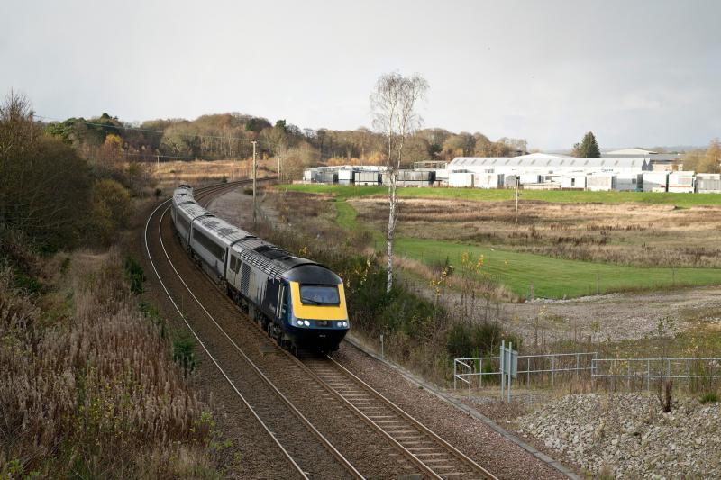 43144-164 THANESTONE 17.11.24.jpg: 12.31 EX INVERNESS RUNNING 6 MINS LATE AT THANESTONE/ Photo of 43144-164 THANESTONE 17.11.24.jpg
