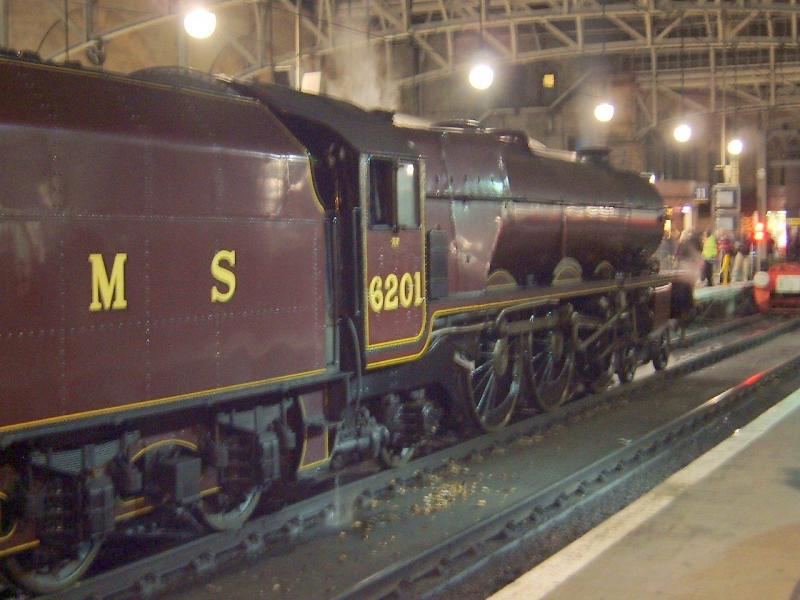 6201 Princess Elizabeth: At Glasgow Central 16th November for the first time I reckon in 44 years with a special to mark the 70th anniversary of her run from Euston in 1936. Photo of 6201 Princess Elizabeth