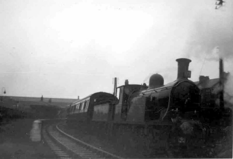 Clydebank interlude: Caledonian Railway 123 at Clydebank Riverside on the return leg of its Easter 1963 tour to Callander famously caught in a blizzard and in consequence running slightly late!! Photo of Clydebank interlude
