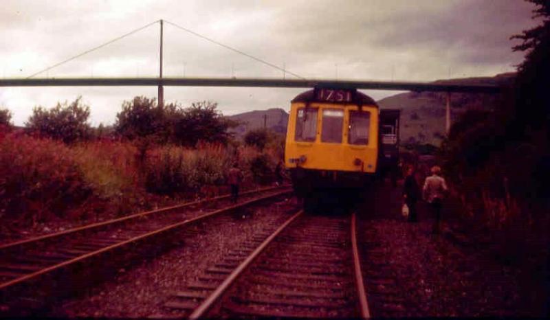 Down at Old Kilpatrick: A Derby Lightweight later Class 107 unit at Old Kilpatrick with a backdrop of Erskine Bridge on a Branch Line tour of the old Caledonian main line in August 1974.
Photo of Down at Old Kilpatrick