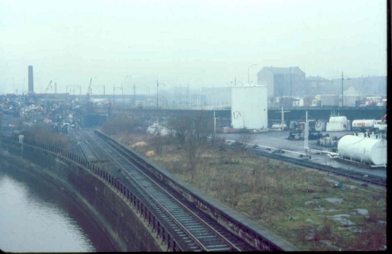 Partick Central/ Kelvin Hall: The remains of the former station looking west in 1978. Photo of Partick Central/ Kelvin Hall