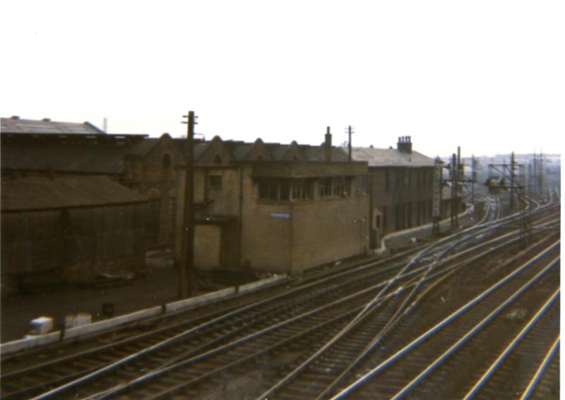 Polmadie in a different age: Signalbox and entrance to the shed in 1971. Photo of Polmadie in a different age