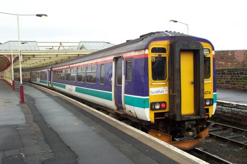 156474 at Kilmarnock, 23.Mar.06: 156474 in 'National Express' ScotRail livery, at Kilmarnock on 23 March 2006 Photo of 156474 at Kilmarnock, 23.Mar.06
