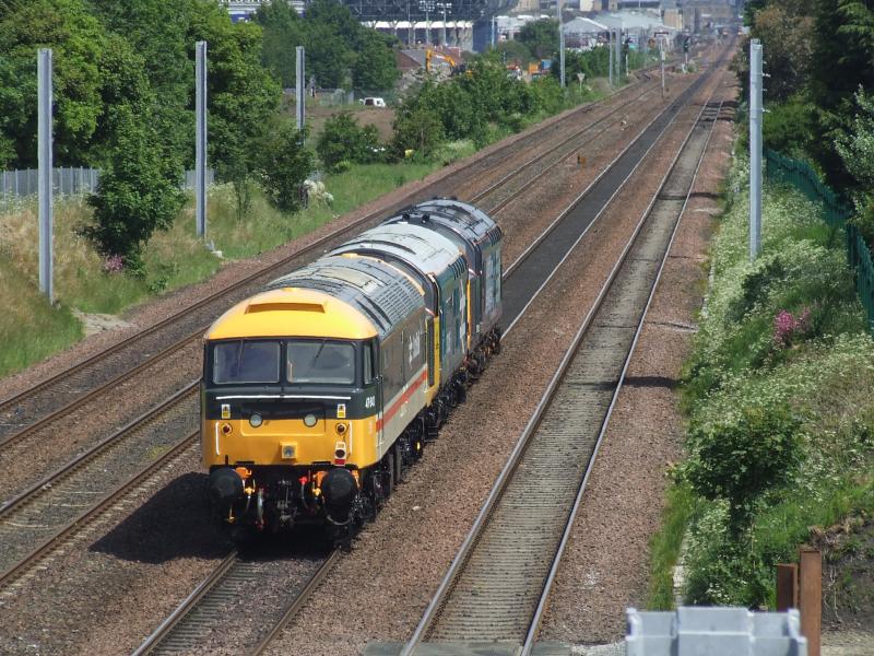 5Z51 Boness SRPS to Carlisle KMMD 3 June 2009: 37682+37025+47643 at Saughton Junction Photo of 5Z51 Boness SRPS to Carlisle KMMD 3 June 2009