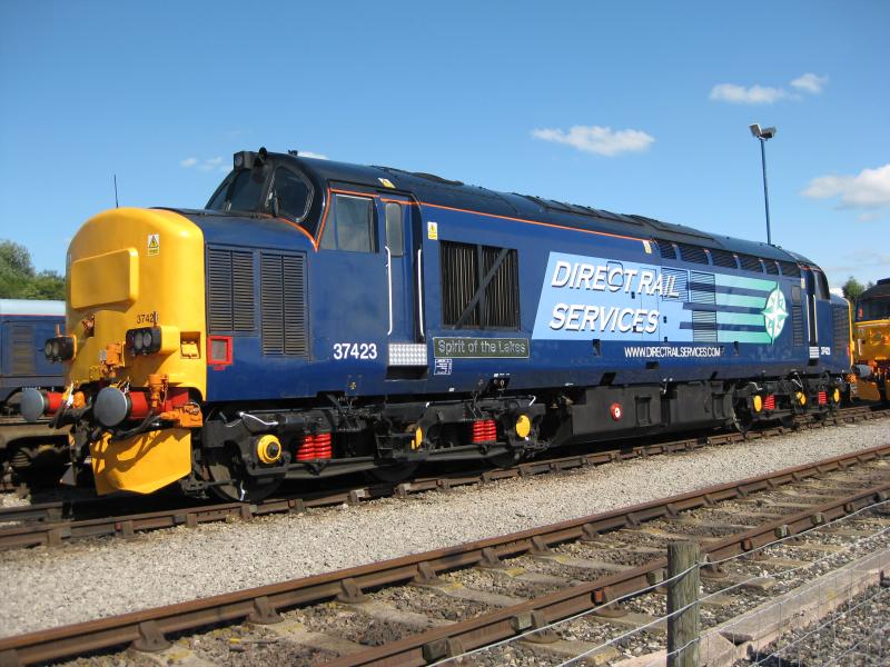 37423: 37423 'Spirit of the Lakes' just after being named at the DRS Kingmoor TMD Open Day. 11-07-2009. Photo of 37423