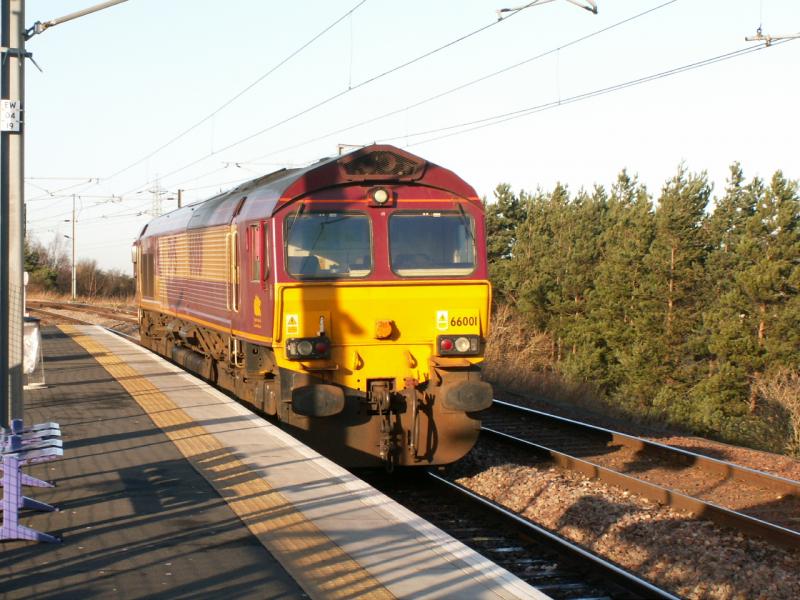 66001: 66001 at Newcraighall Photo of 66001