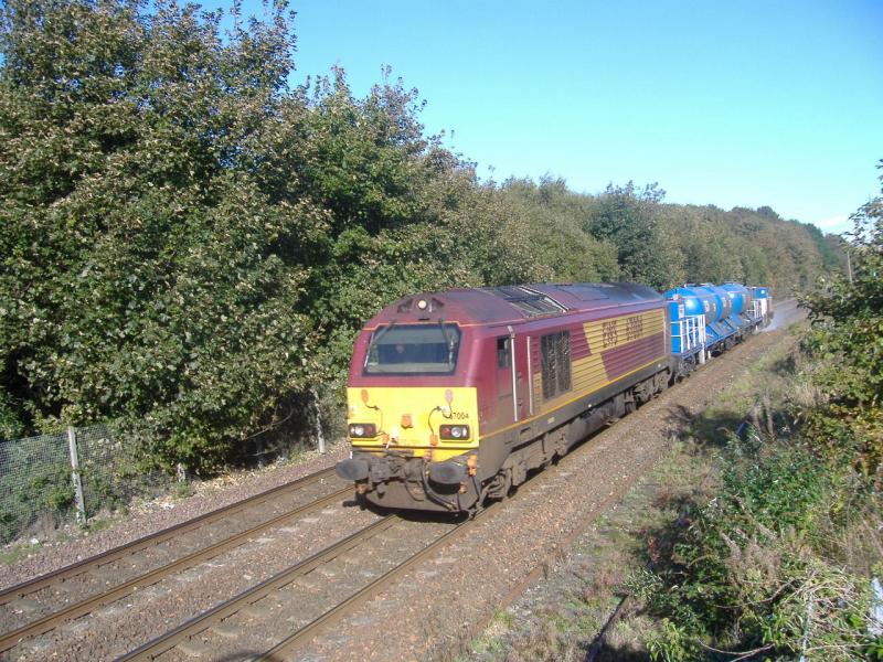 RHTT train : 67004 at the head of a railhead treatment train at Arbroath. Photo of RHTT train