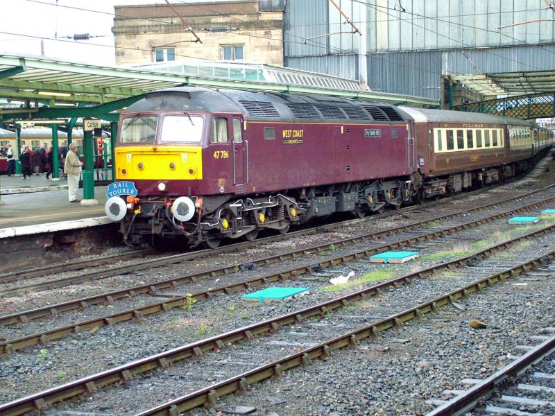 47786 at Carlisle: 47786 Roy Castle OBE at Carlisle, 24th October 2009, whilst working a Cleethorpes to carlisle excursion Photo of 47786 at Carlisle