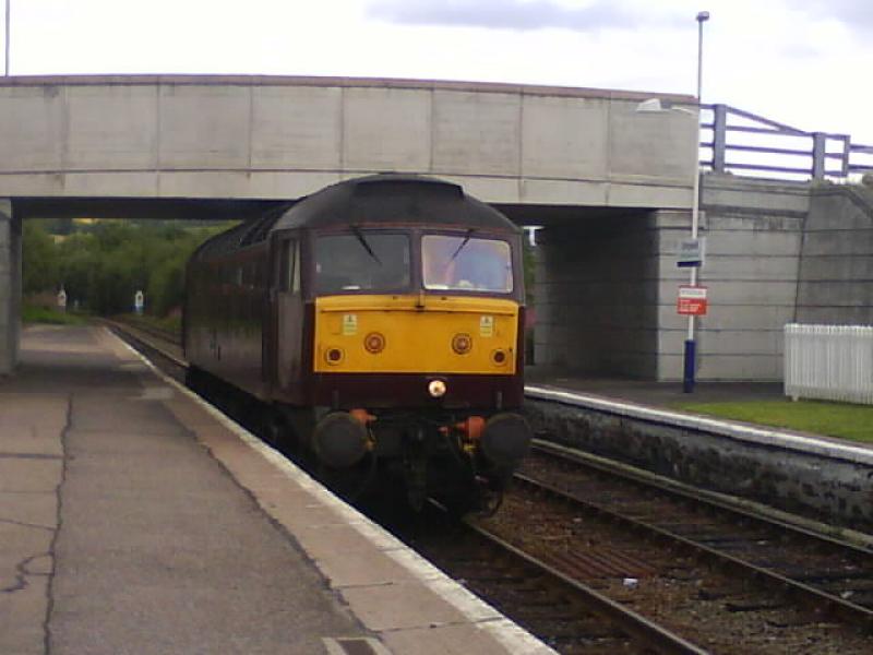 BR class 47: BR class 47 in Dingwall.(WCR) west coast railways. Photo of BR class 47