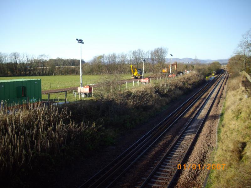 Line damage near Craigo.: Line damage near Craigo. Midday Sat 7th Nov 09. Looking North. Photo of Line damage near Craigo.