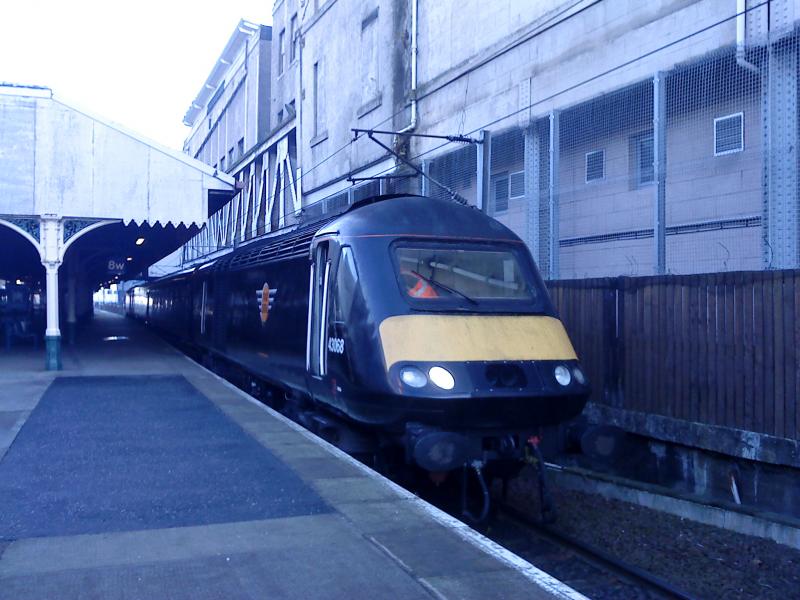 Grand Central HST in waverley: Grand Central hst 43068 - 43080 at waverley going to Craigentinny Depot for Testing Photo of Grand Central HST in waverley